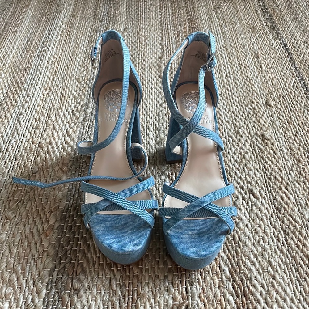 Vince Camuto Platform Denim Heels